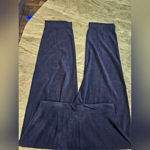 R&K Originals Navy Pull-On Wide Leg Pants Size 16 Stretch Knit